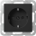 Gira System 55 schwarz matt, STECKDOSE 4188005 Schuko