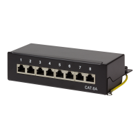 Cat.6A Patchpanel 8 Ports geschirmt, Desktop, schwarz