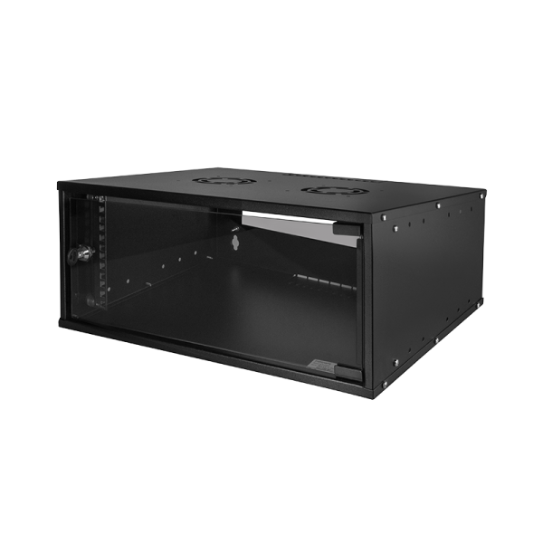 19" Wandschrank ECO, 6 HE, montiert, schwarz