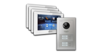 GOLIATH Hybrid IP Türsprechanlage Silber | 5 Familie...