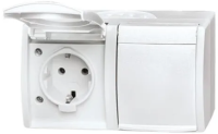 BJ 20/2 EW-54 FR-Steckdose 2-f. alpinweiss Ocean AP IP44...