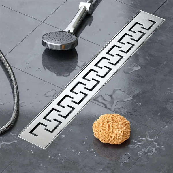 Duschrinne mit Siphon Boden- und Duschablauf Griechisch 140 cm