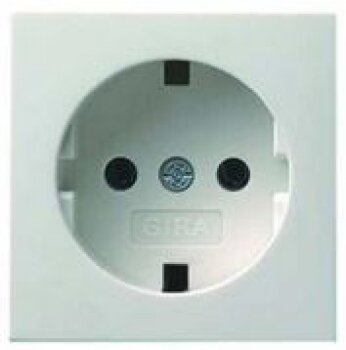 Gira 092003 System 55 Abdeckung für Schuko-Steckdose reinweiss glänzend