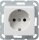 Gira 045703 System 55 SCHUKO-Steckdose mit Beschriftungsfeld reinweiss glänzend