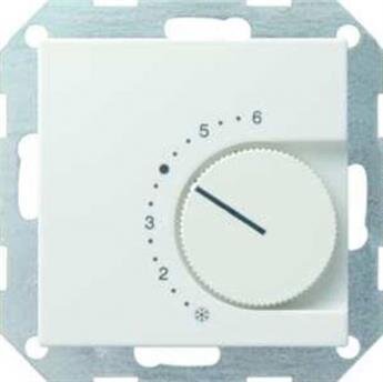 Gira 039003 System 55 Raumtemperaturregler 230V 4 A mit Öffner reinweiss glänzend