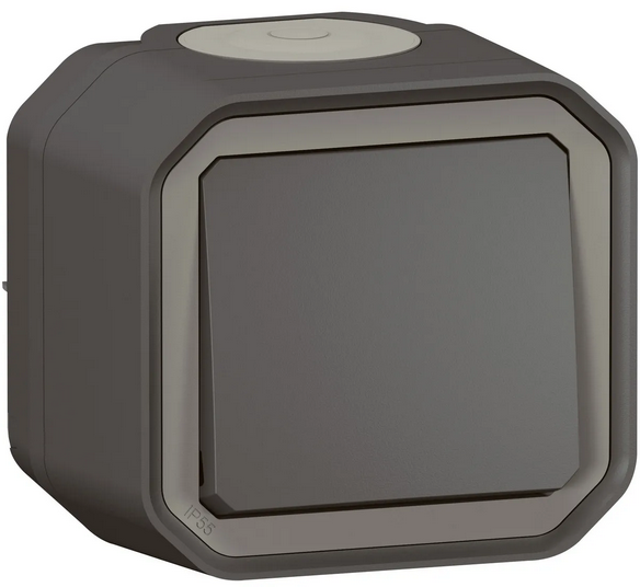 Legrand 069790L Plexo New FRAP Taster 10 A Steckkl.(SL) IK08 Anthrazit