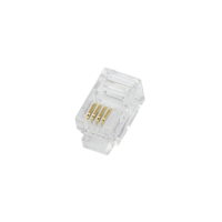 RJ10-Modularstecker, 4P4C, ungeschirmt, 100 Stk.