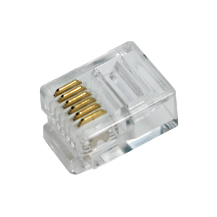 RJ12-Modularstecker, 6P6C, ungeschirmt, 100 Stk.