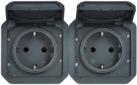 Legrand Plexo 2fach Steckdose Anthrazit