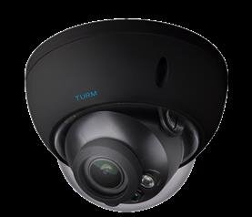 TURM IP Professional 4 MP Dome Kamera mit 40m Nachtsicht und 2.7-13.5 mm Motorzoom, PoE, Starlight,schwarz