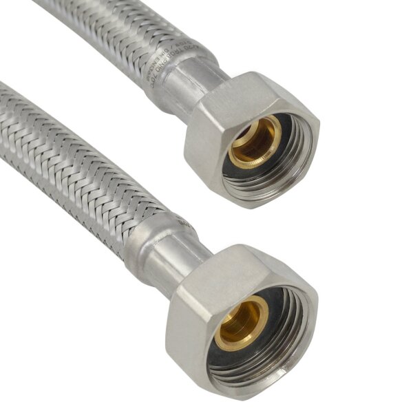 Flexschlauch 3/8" IG 300mm 3/8" IG  Edelstahl W-270 f. Heizung Trinkwasser mit Überwurfmutter