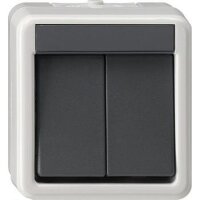 GIRA Aufputz System IP 44 Grau Serientaster 015530