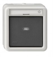 Gira 015631 Wipptaster 10 AX 250 V~ mit Beschriftungsfeld...