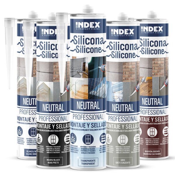 Professionelles neutrales Silikon-Dichtstoff – Vielseitige Abdichtung für alle Materialien  Grau