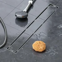 Duschrinne mit Siphon Boden- und Duschablauf Befliesbar...