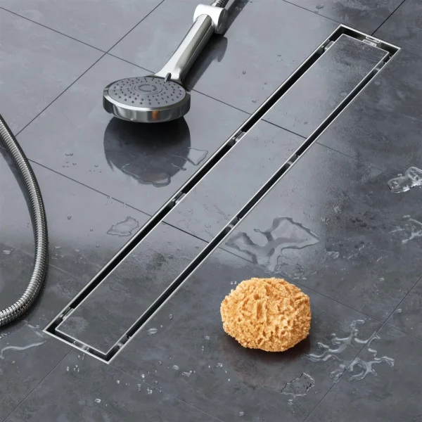 Duschrinne mit Siphon Boden- und Duschablauf Befliesbar 150 cm