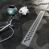 Duschrinne mit Siphon Boden- und Duschablauf Kurze...