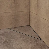 Duschrinne mit Siphon Boden- und Duschablauf Dreieckig...