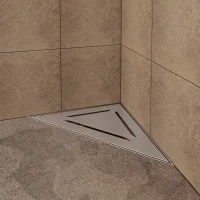 Duschrinne mit Siphon Boden- und Duschablauf Dreieckig...