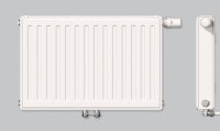 Profil-T6 M-Anschl. Flachheizk. Typ 22 VM 600x600mm RAL9016