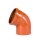 Bogen KG DN 125 67 Grad PVC-U orange mit SBR L-Dichtring