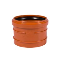 Einzelmuffe KG DN 100 PVC-U orange mit SBR L-Dichtring
