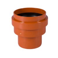 Anschlussstück KG-US DN 100 PVC-U orange mit Profilring