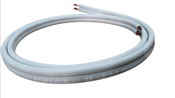 Kupfer-Kälterohr 1/4"x3/8",Ring 5m, 9mm isol., 0,8mm x0,8mm,B/CL-s1-d0